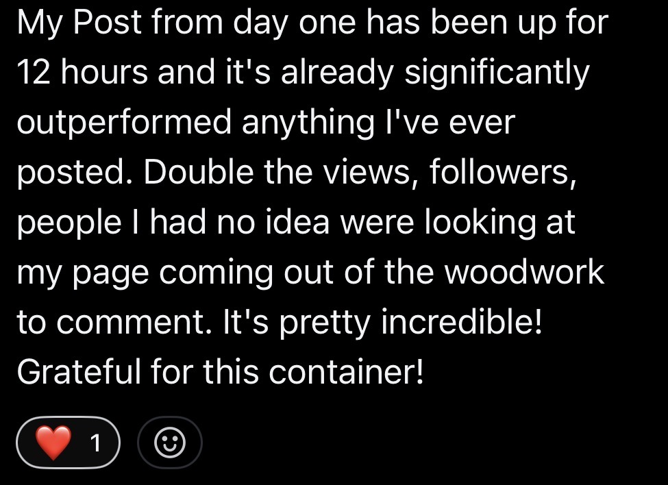 Result from Unhinged & Locked In participant